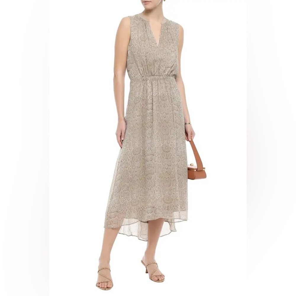 Joie $398 Hilarie Snake Print Silk Dress
